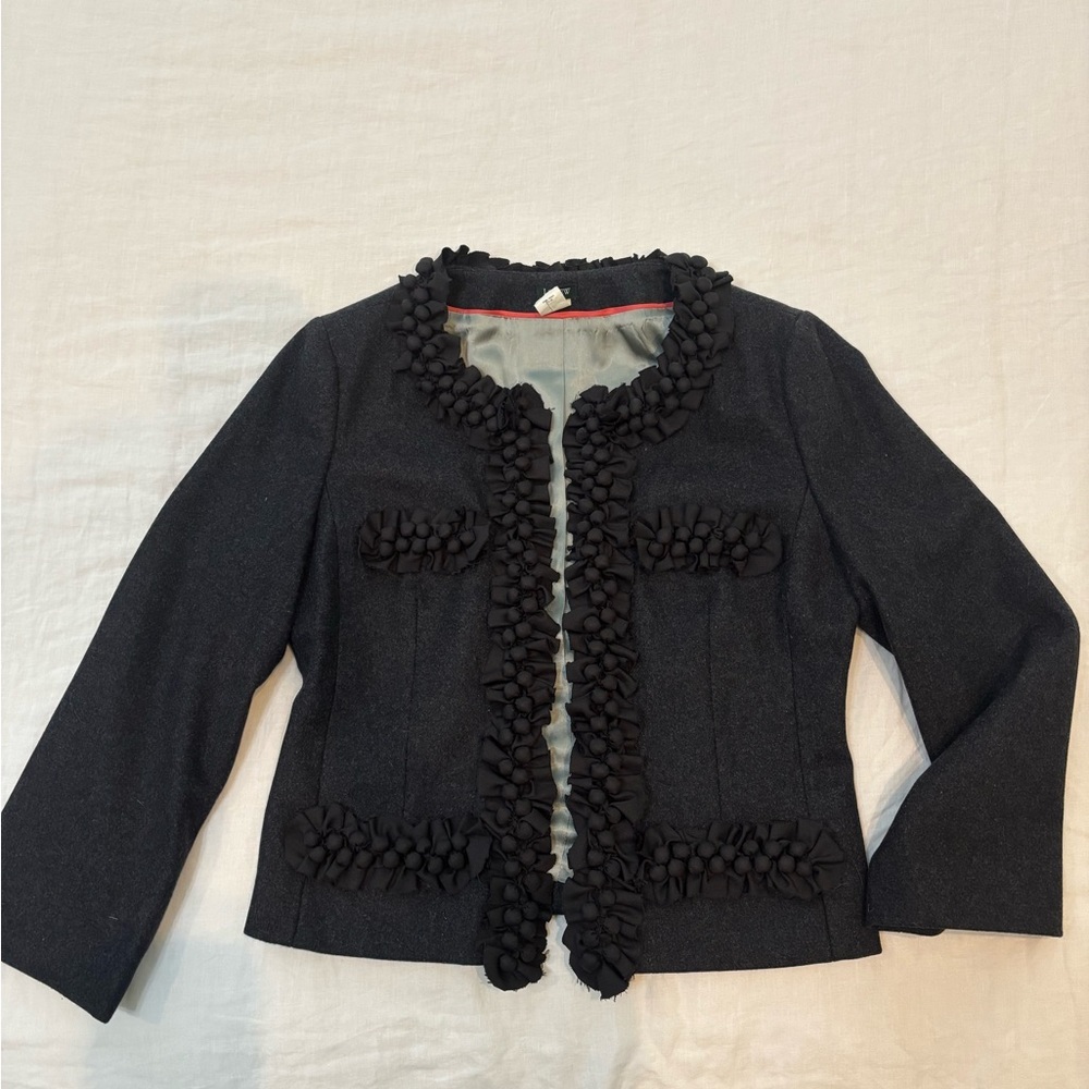 J. Crew Black Decorative Trim Tweed Blazer - Picture 3 of 6